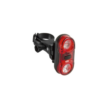 Villogó hátsó elemes 2led m-wave helios 2.3 - 2x0.5w (tartóval) piros