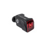 Lámpa hátsó akkus 1 led m-wave helios k1.1 usb (szilikonos) fekete