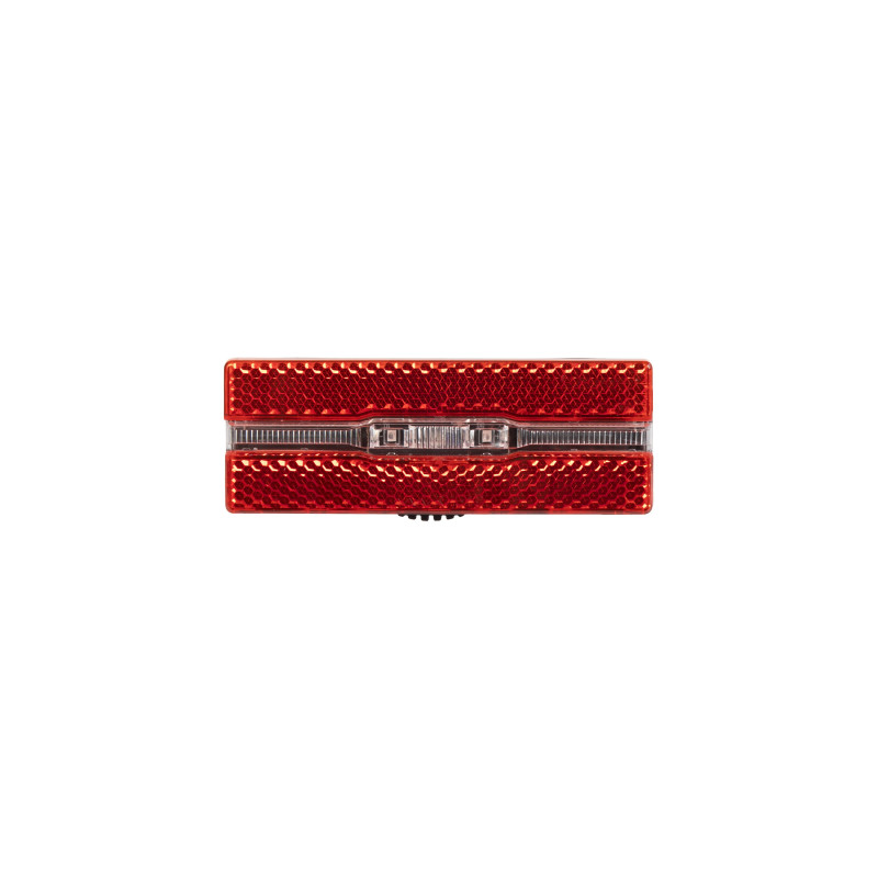 Lámpa hátsó elemes 2 led csomagtartóra (50-80 mm) - m-wave helios piros