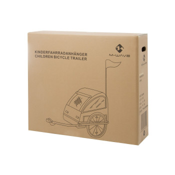 Utánfutó gyermekszállító alu m-wave - összecsukható 20" (max 20kg) sárga / fekete
