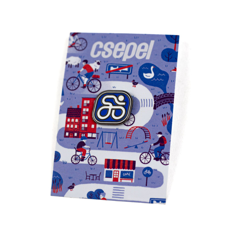 Kitűző csepel embléma kék-fehér