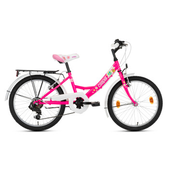 Krp flora 20" 6sp 2023 neonpink ys796 virág minta