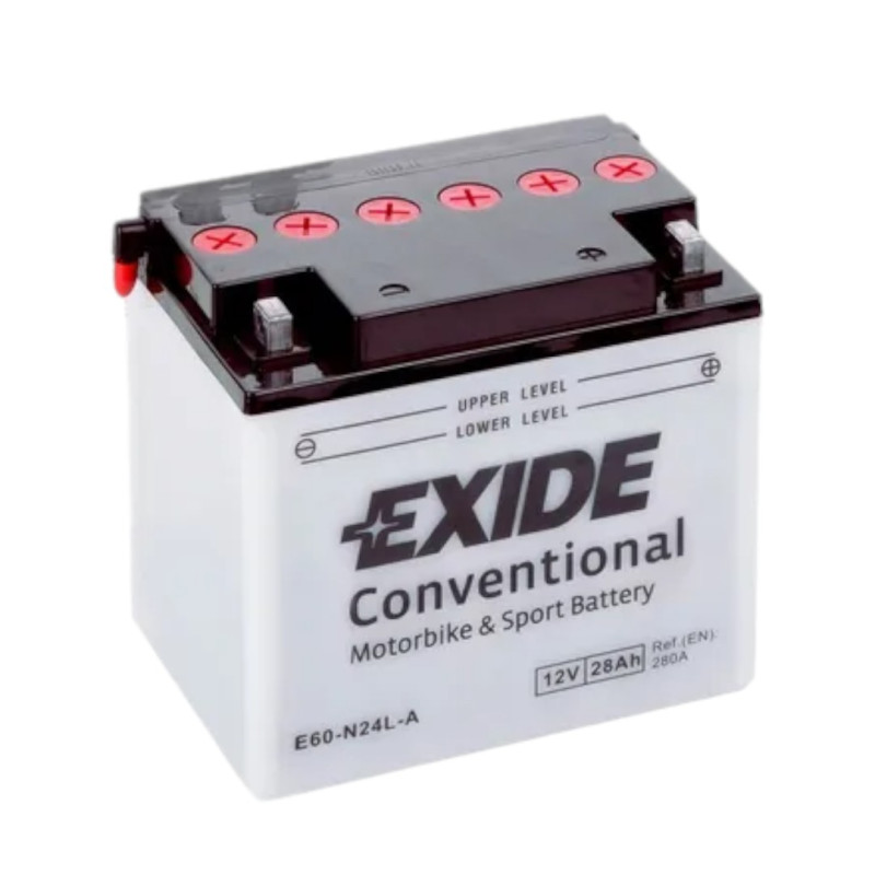 Akkumulátor E60-N24L-A (12V 28Ah) száraz Exide