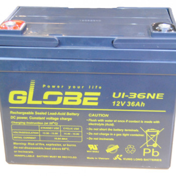 Globe 36Ah AGM Akkumulátor Bal+ U1