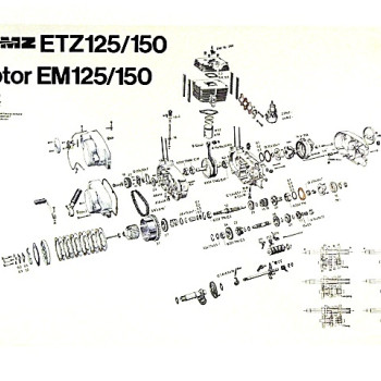 Szerelési ábra MZ ETZ 125-150