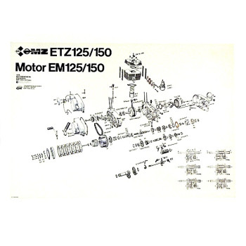 Szerelési ábra MZ ETZ 125-150