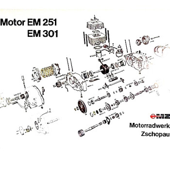 Szerelési ábra MZ ETZ-250