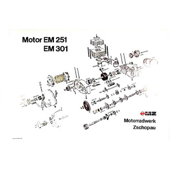 Szerelési ábra MZ ETZ-250