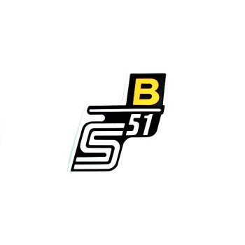 Matrica deknire "B" sárga SIMSON S51
