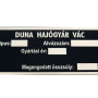 Típustábla PANNÓNIA DUNA /OLDALKOCSI /HUN/
