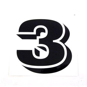 Matrica rajtszám "3"
