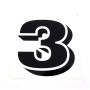 Matrica rajtszám "3"