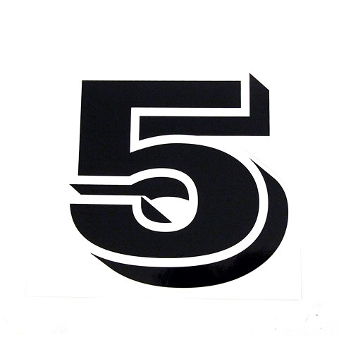 Matrica rajtszám "5"