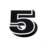 Matrica rajtszám "5"
