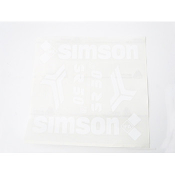 Matrica komplett fehér SIMSON ROLLER SR50