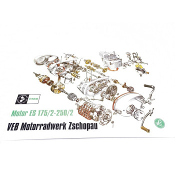 Szerelési ábra MZ ES TROPHY-250/2 / ES-175/2