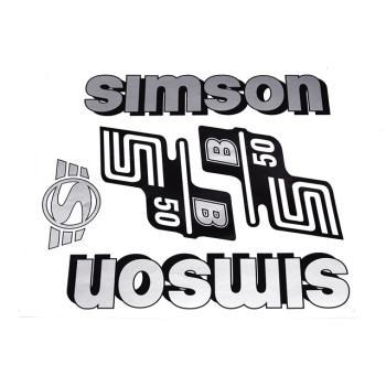 Matrica készlet "B" ezüst SIMSON S50