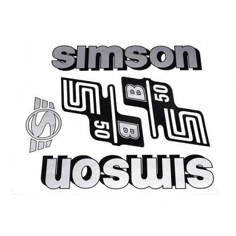 Matrica készlet B ezüst SIMSON S50