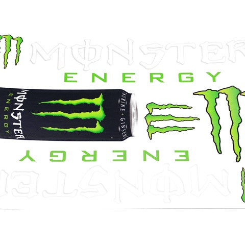 Matrica klt. MONSTER fehér-zöld