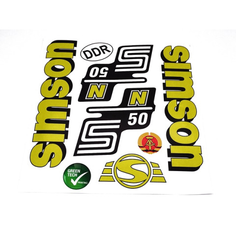 Matrica készlet N50 sárga SIMSON S50