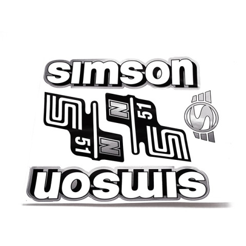 Matrica készlet N51 fehér-ezüst SIMSON S51