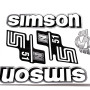 Matrica készlet N51 fehér-ezüst SIMSON S51