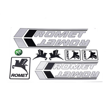 Matrica klt. ezüst-fekete ROMET KADETT / PONY