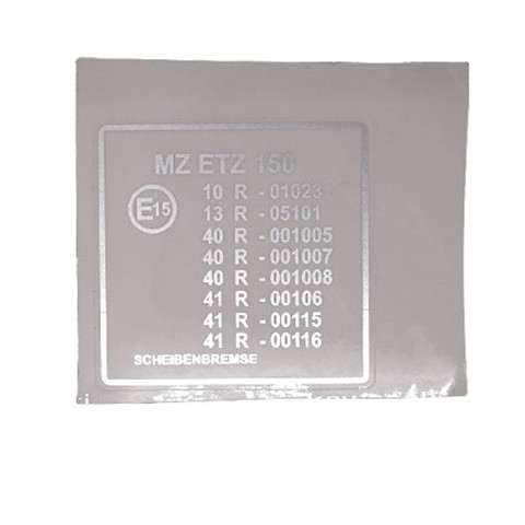 Matrica vázra MZ ETZ-150 Matrica vázra MZ ETZ-150